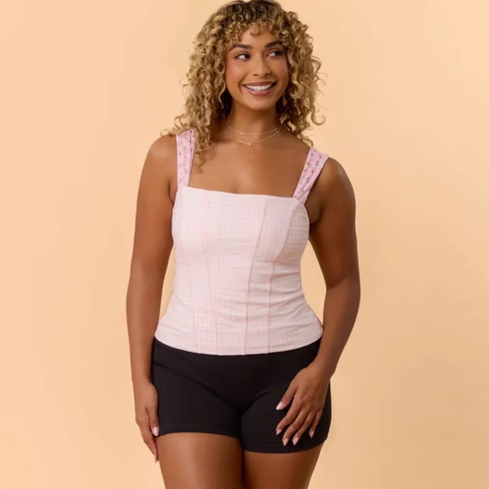 Blogilates Women's Tiny Bows Corset Tank Top